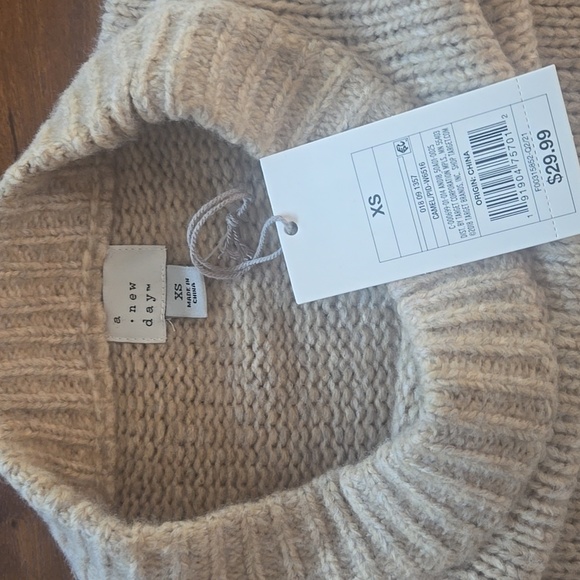 NWT A New Day Tan Crew Neck Sweater Dress Size XS - Picture 5 of 8